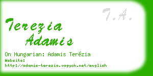 terezia adamis business card